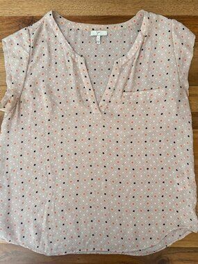 silk Joie geometric print blouse - Large